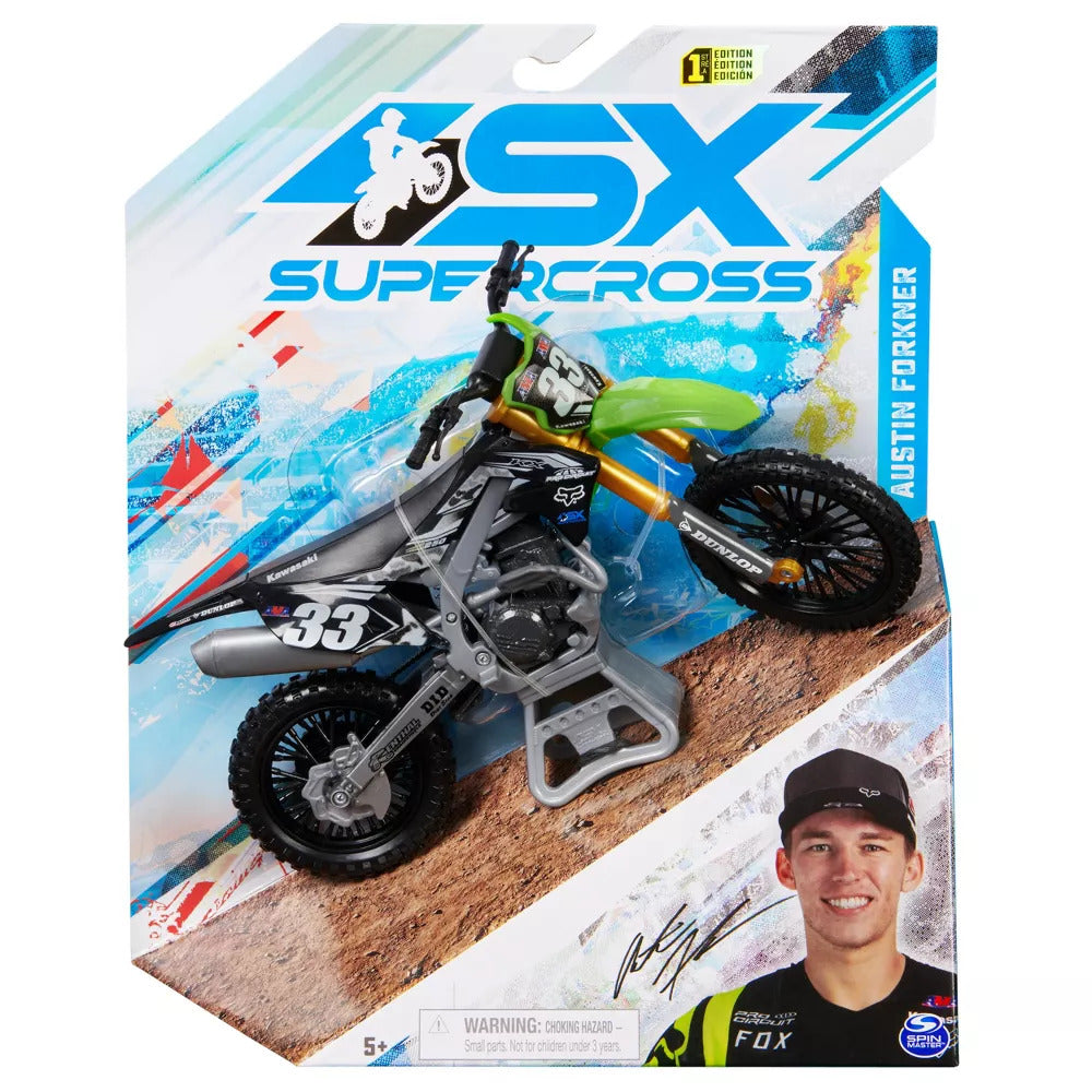 SX SUPERCROSS 1:10 DIE CAST COLLECTOR MOTORCYCLE - AUSTIN FORKNER