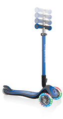 GLOBBER ELITE DELUXE SCOOTER WITH LIGHTS - NAVY BLUE