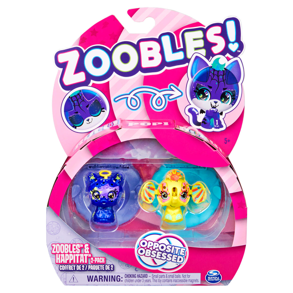 ZOOBLES ANIMAL 2 PACK OPPOSITE OBSESSED ASSORTED STYLES