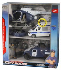 CITY POLICE LIGHTS AND SOUNDS POLICE TEAM VEHICLE