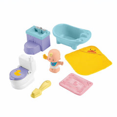 FISHER-PRICE LITTLE PEOPLE SNUGGLE TWINS SMALL PLAYSET WASH & GO