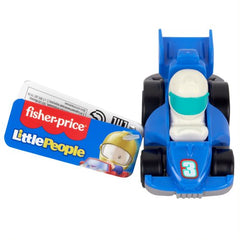 FISHER-PRICE LITTLE PEOPLE WHEELIES BLUE RACE CAR