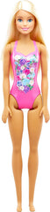 BARBIE BEACH DOLL FLORAL PINK SWIMSUIT