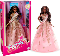 BARBIE THE MOVIE PRESIDENT BARBIE DOLL IN PINK AND GOLD DRESS