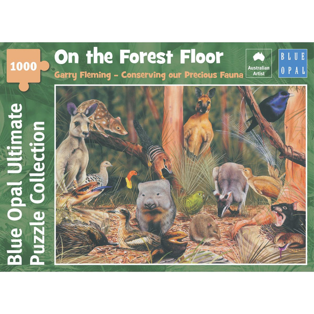 BLUE OPAL ON THE FOREST FLOOR 1000 PIECE PUZZLE