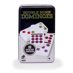 CLASSIC DOUBLE 9 DOMINOES IN TIN