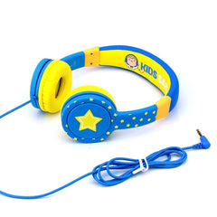 CACTUS WATCH ON-EAR COMFORT HEADPHONES BLUE & YELLOW