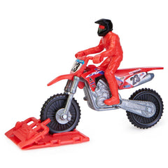 SX SUPERCROSS 1:24 DIE CAST MOTORCYCLE - CHASE SEXTON (RED STAND)