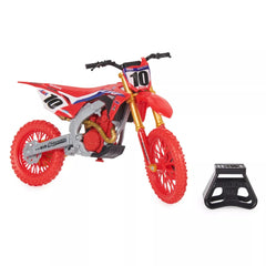 SX SUPERCROSS 1:10 DIE CAST COLLECTOR MOTORCYCLE - JUSTIN BRAYTON (RED WHEELS)