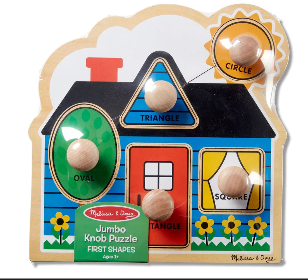 MELISSA & DOUG - JUMBO KNOB PUZZLE FIRST SHAPES - Toyworld Aus