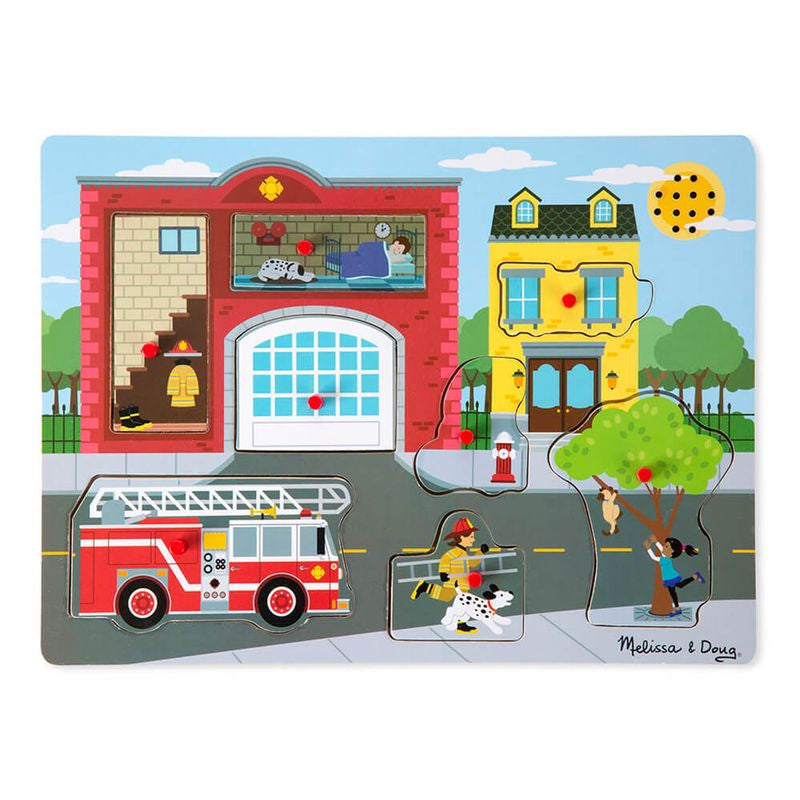 MELISSA & DOUG - SEE & HEAR SOUND PUZZLE - AROUND THE FIRE STATION