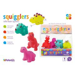 PLAY AND LEARN SQUIGGLERS DINOSAUR SOFTIE WATER SQUIRTERS