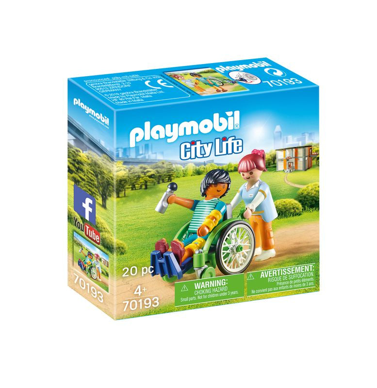 PLAYMOBIL 70193 CITY LIFE PATIENT IN WHEELCHAIR