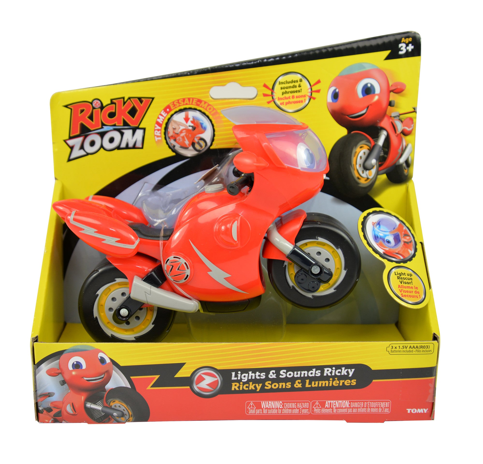 Ricky Zoom Lights & Sounds Ricky – Large 7 Inch Toy Motorcycle with 8  Sounds & Phrases