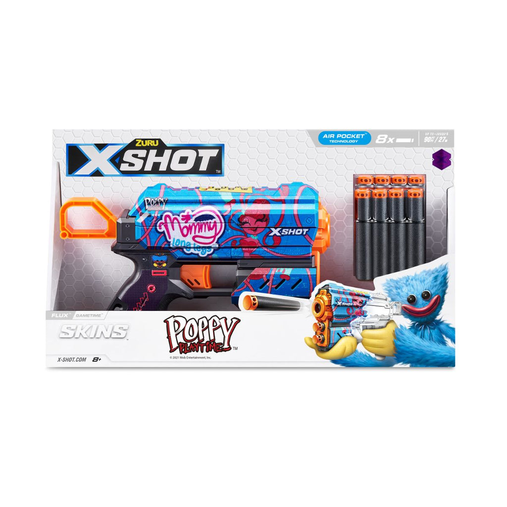 ZURU X-SHOT SKINS FLUX POPPY PLAYTIME - GAMETIME
